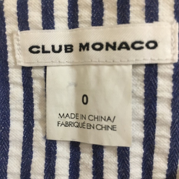 Club Monaco Stripe Cotton Skirt Sz 0 - Picture 4 of 11